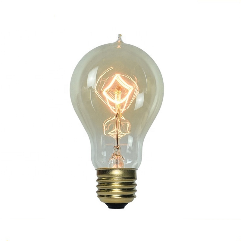 A19/A60 Edison Bulb Clear Amber Glass Shell 110V/220V E27/B22 Retro Tungsten Filament Incandescent Bulb 40W Nostalgic Decorative