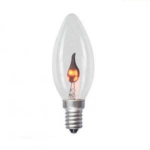 C35 E14 LED Candle Light Bulb 1W 3W Flicker Flame with a Flickering Orange Glow Candelabra Light AC220V Christmas Decorative