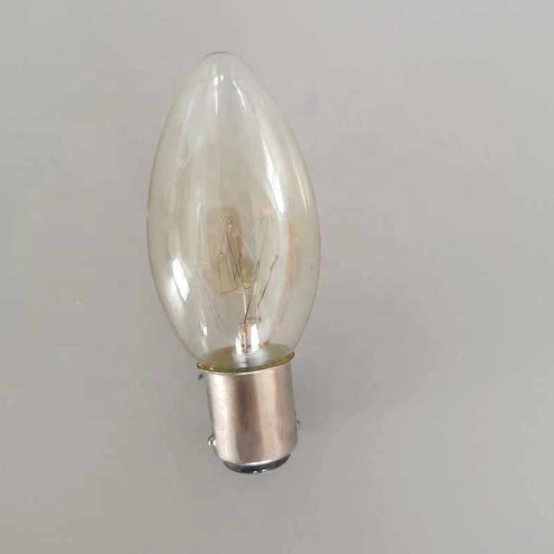 Edison Bulb C30 120V BA15D Amber Glass Shell 20W E12/17 Customize Retro Tungsten Filament Incandescent Bulb Nostalgic Decorative