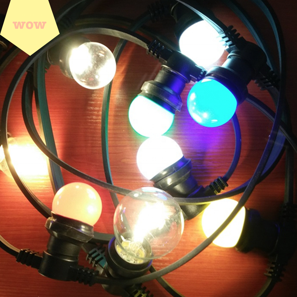 E27/B22 flat cable Led festoon light/festoon light chain/led bulb IP65 customized