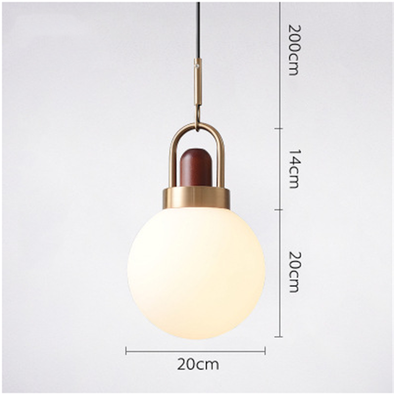 Nordic single chandelier post-modern simple light luxury corridor foyer glass dining room light