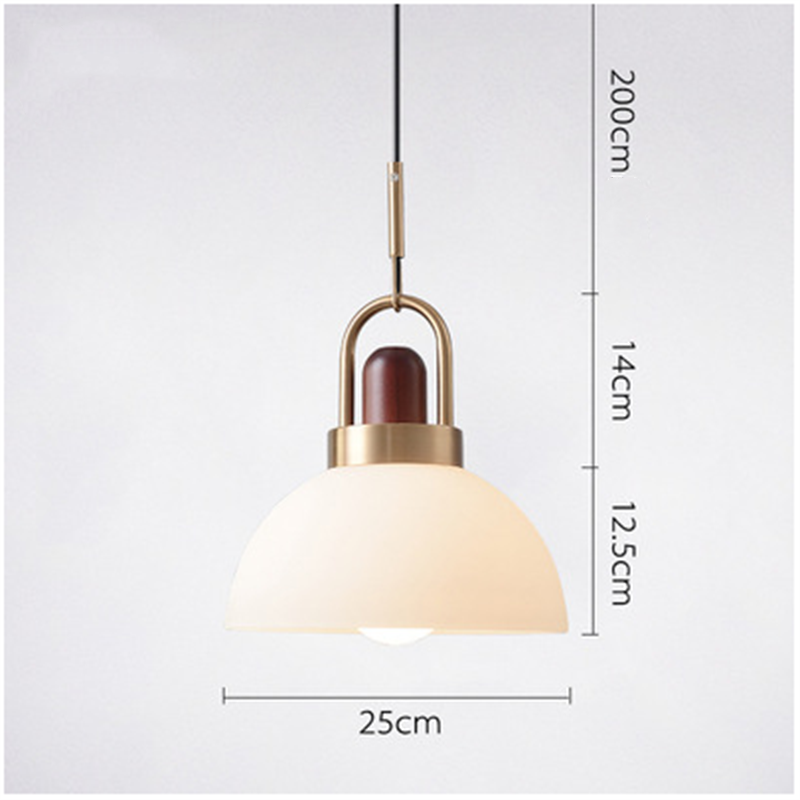 Nordic single chandelier post-modern simple light luxury corridor foyer glass dining room light