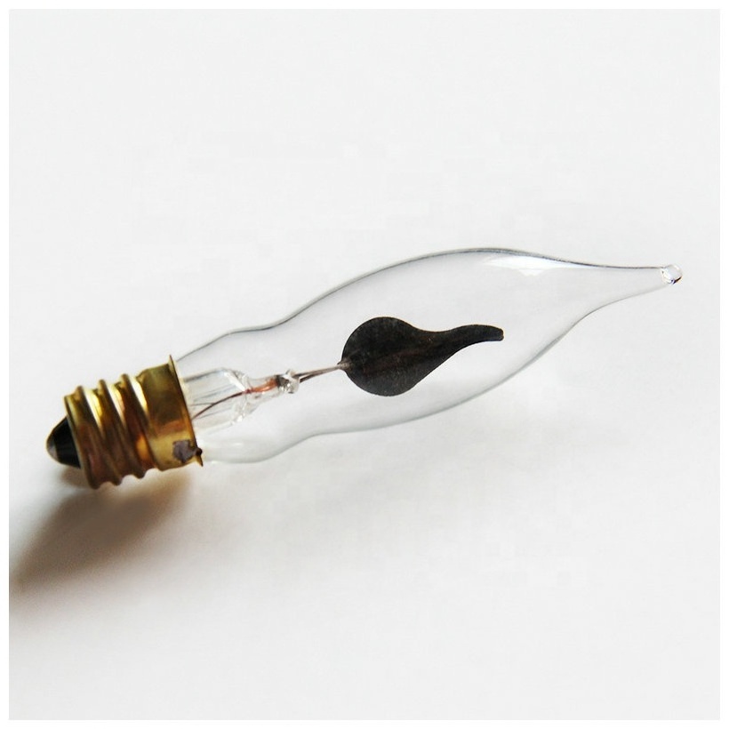 120V Tapered tapered E12 candle shaped Flame bulb C18 decorative pointed bulb