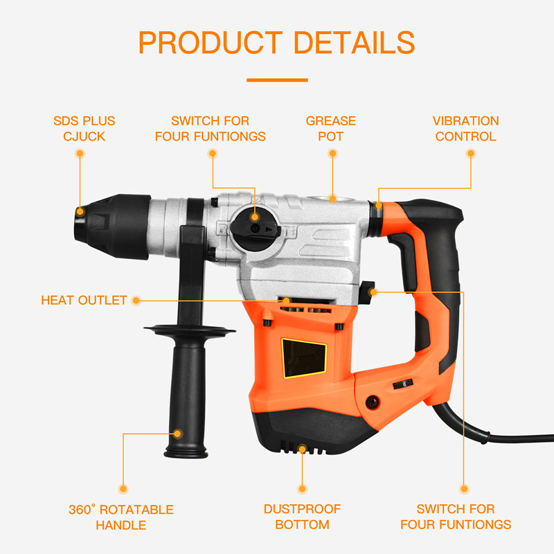 CE Approved Household multifunctional high-power dual-purpose electric hammer