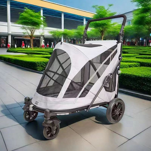 Outdoor Wagon Foldable Large Capacity Oxford Fabric For Medium Dog 4 Wheels Removable Carrier 3 In 1 Pet Stroller