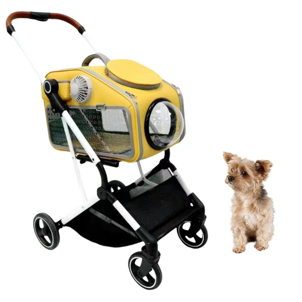 Cheap 4 wheels small pet stroller for pet Foldable travel stroller small dog wholesale dog stroller pet carrier