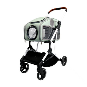 Dog Stroller for Large Pet Jogger Stroller adjustable Breathable Animal Stroller with 4 Wheels and Storage Space Pet Cart