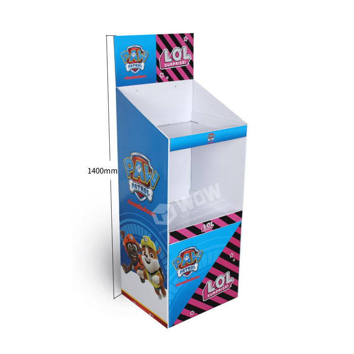 Tall Cardboard Display Shelf Toys Placement Cardboard Display Kids Toy Display Stand Store