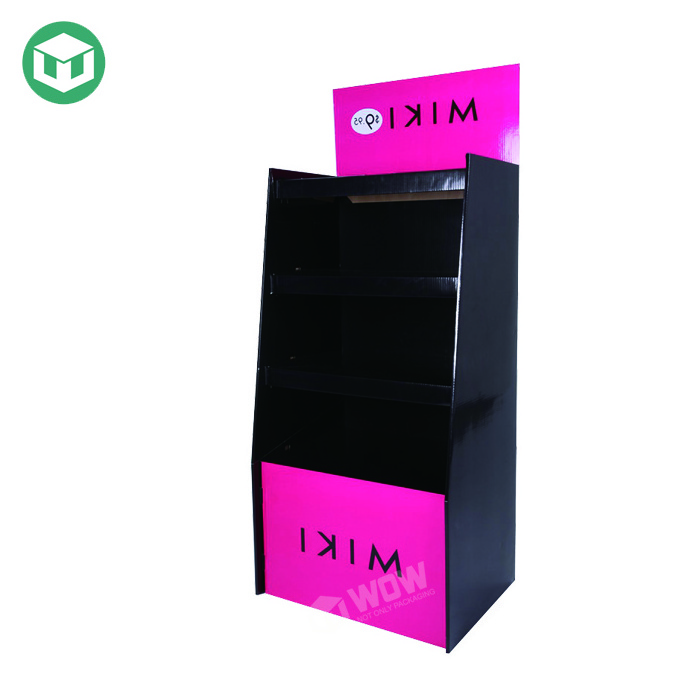 Customized Promotion Corrugated Floor Display Stand Pillow Display Shelves for Retail Stores