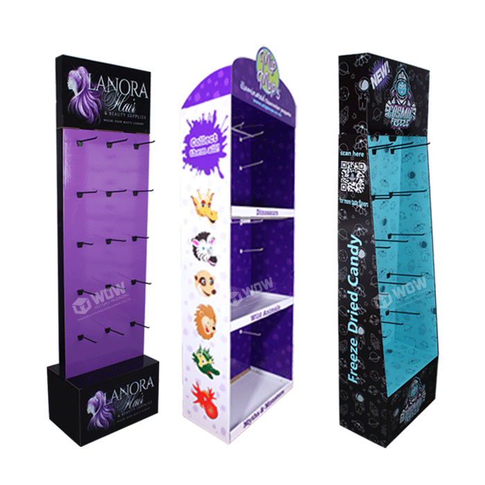 Cardboard Socks Display Stand with Hook High Quality Cardboard Sock Display Retail Displays Shelf in Guangzhou