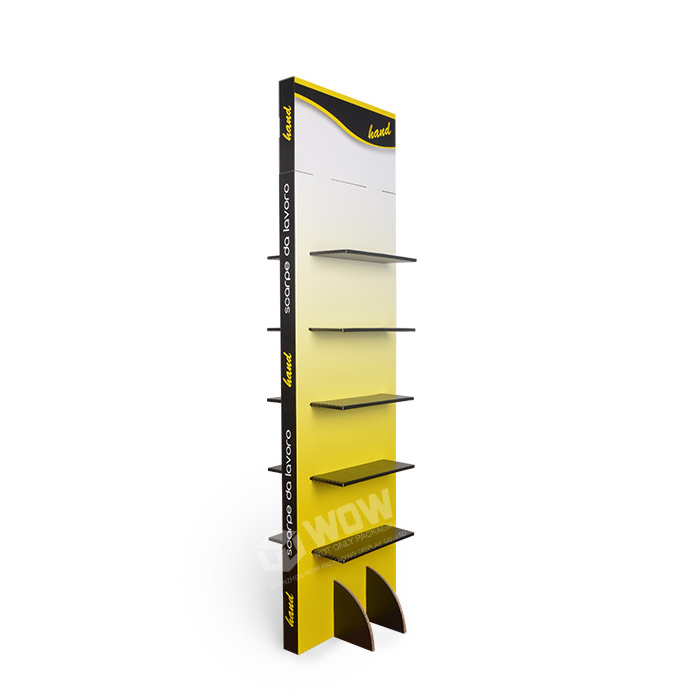 Hot Sale OEM Pegboard Shoes Display Racks for Retail Store, Floor Standing Pegboard Display Rack with Shelf