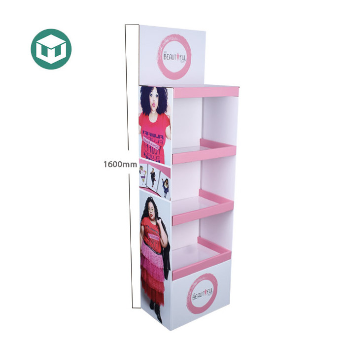 Customized Corrugated POP Up Display Manufactures Up Paper Shelf Corrugated Cardboard T Shirt Display Stand from Joybean