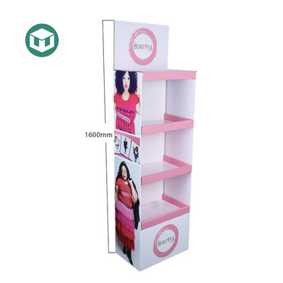 Customized Corrugated POP Up Display Manufactures Up Paper Shelf Corrugated Cardboard T Shirt Display Stand from Joybean