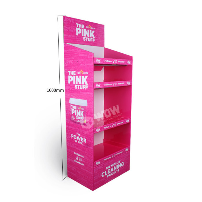 Hot Sale Retail Body Wash Cardboard Beverage Display Stand Shipper Custom Corrugated Cardboard Display Rack