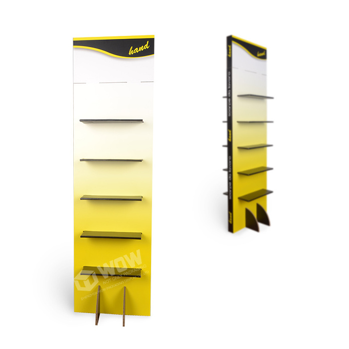 Hot Sale OEM Pegboard Shoes Display Racks for Retail Store, Floor Standing Pegboard Display Rack with Shelf