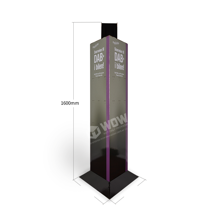 Free Design Corrugated Hair Extension Paper Cardboard Display, Hair Store Using Cardboard Display Rack With Hooks