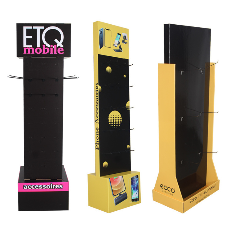 Cardboard Socks Display Stand with Hook High Quality Cardboard Sock Display Retail Displays Shelf in Guangzhou