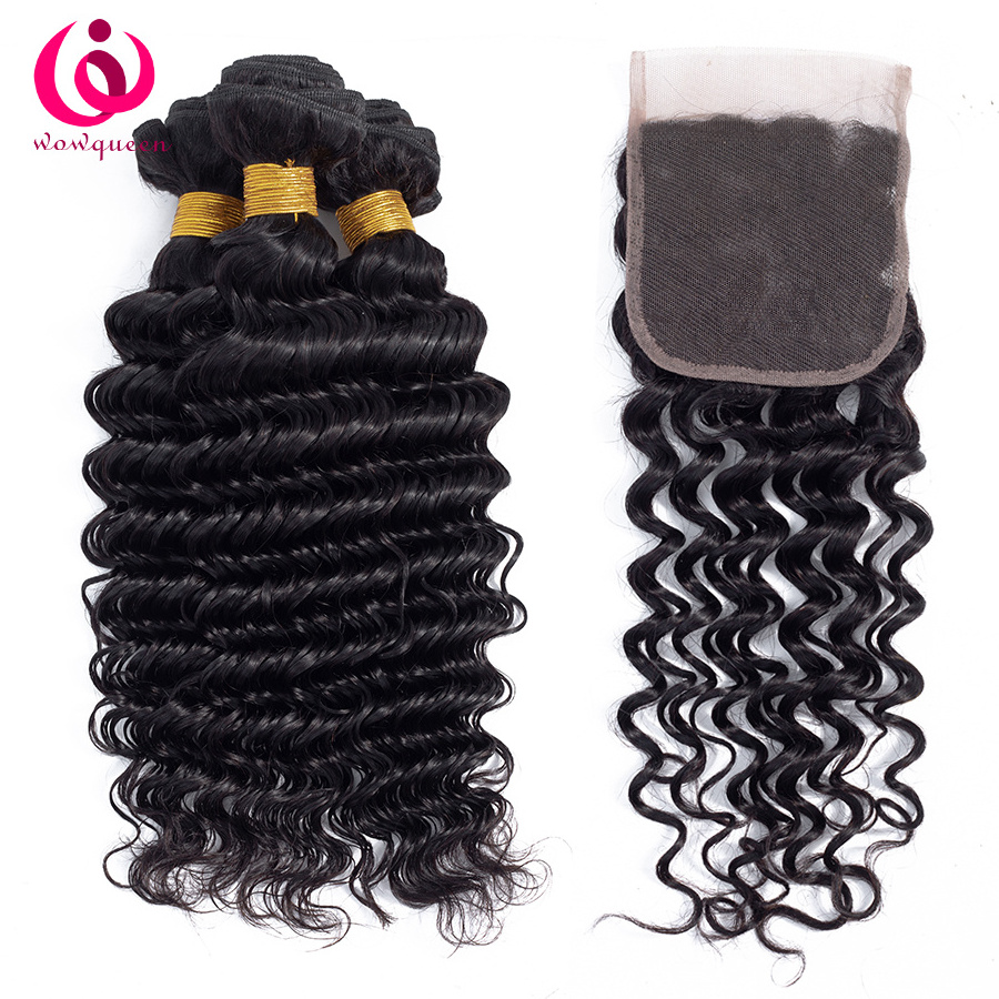 free sample cheap wholesale deep wave curly hair bundles Cambodian  100%virgin human hair with closure lace frontal vendors