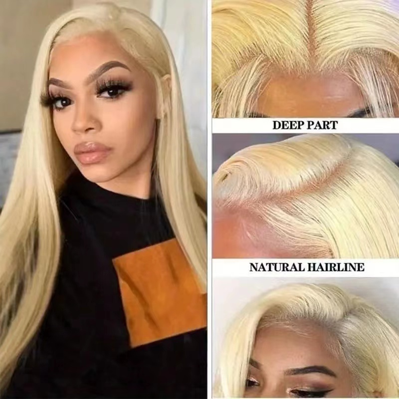 Factory 36inch long length blonde 613 full HD lace wig 5x5 13x4 lace frontal human hair deepwave  6x6 lace wigs for black women