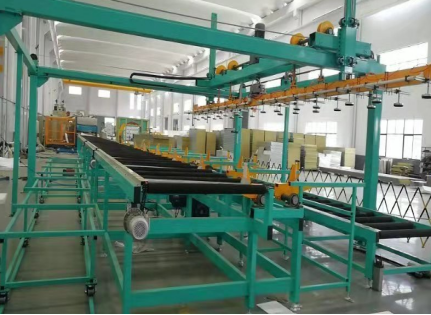 color metal sheet roof stacker making roll forming machine PU Sandwich panel sucker stacker machine