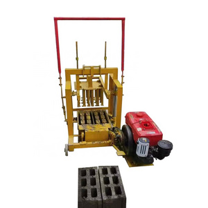 China hot sale QMY 2-45 small scale manual mobile egg laying cement hollow solid paver brick block