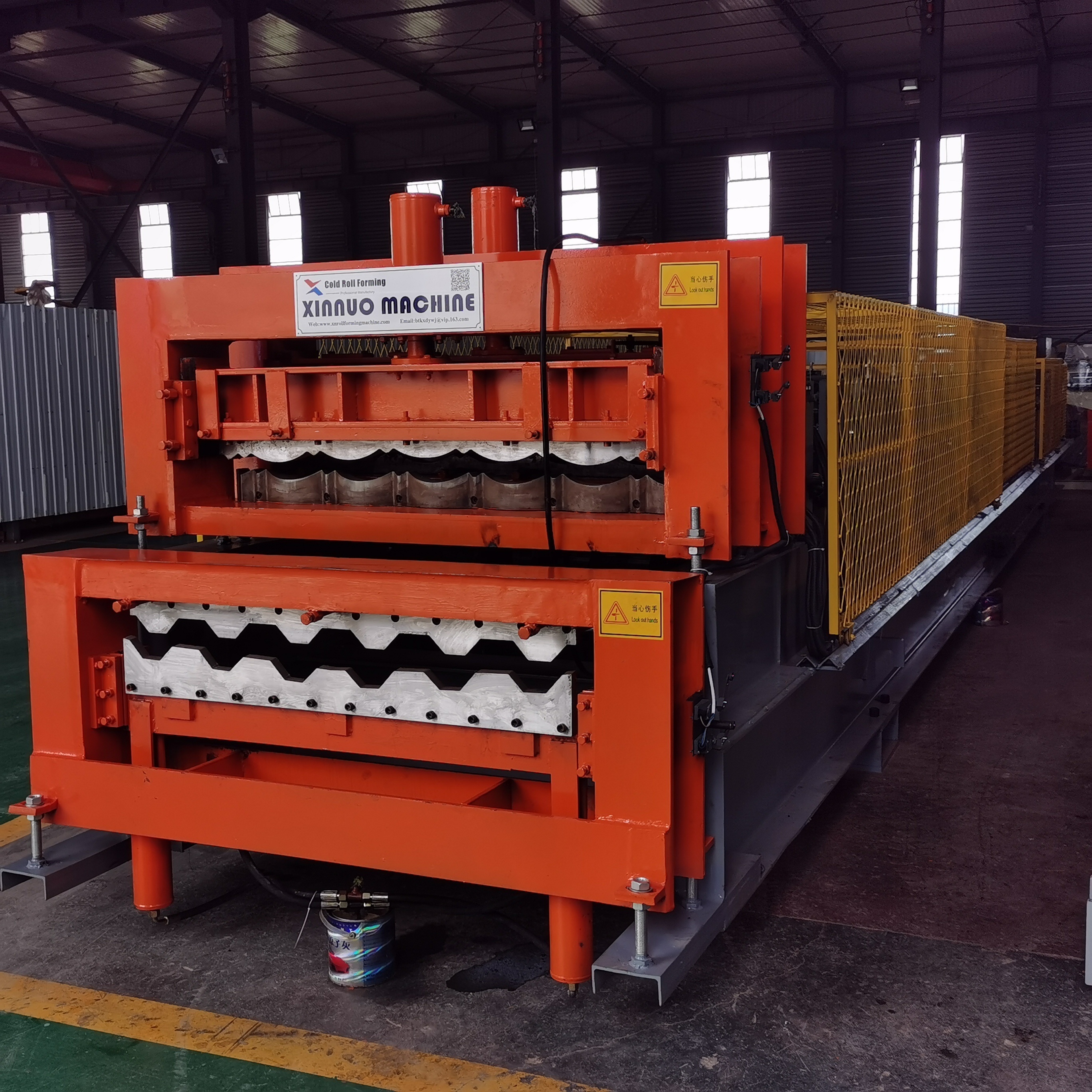 double layer galvanized tile roofing sheet making roll forming machine