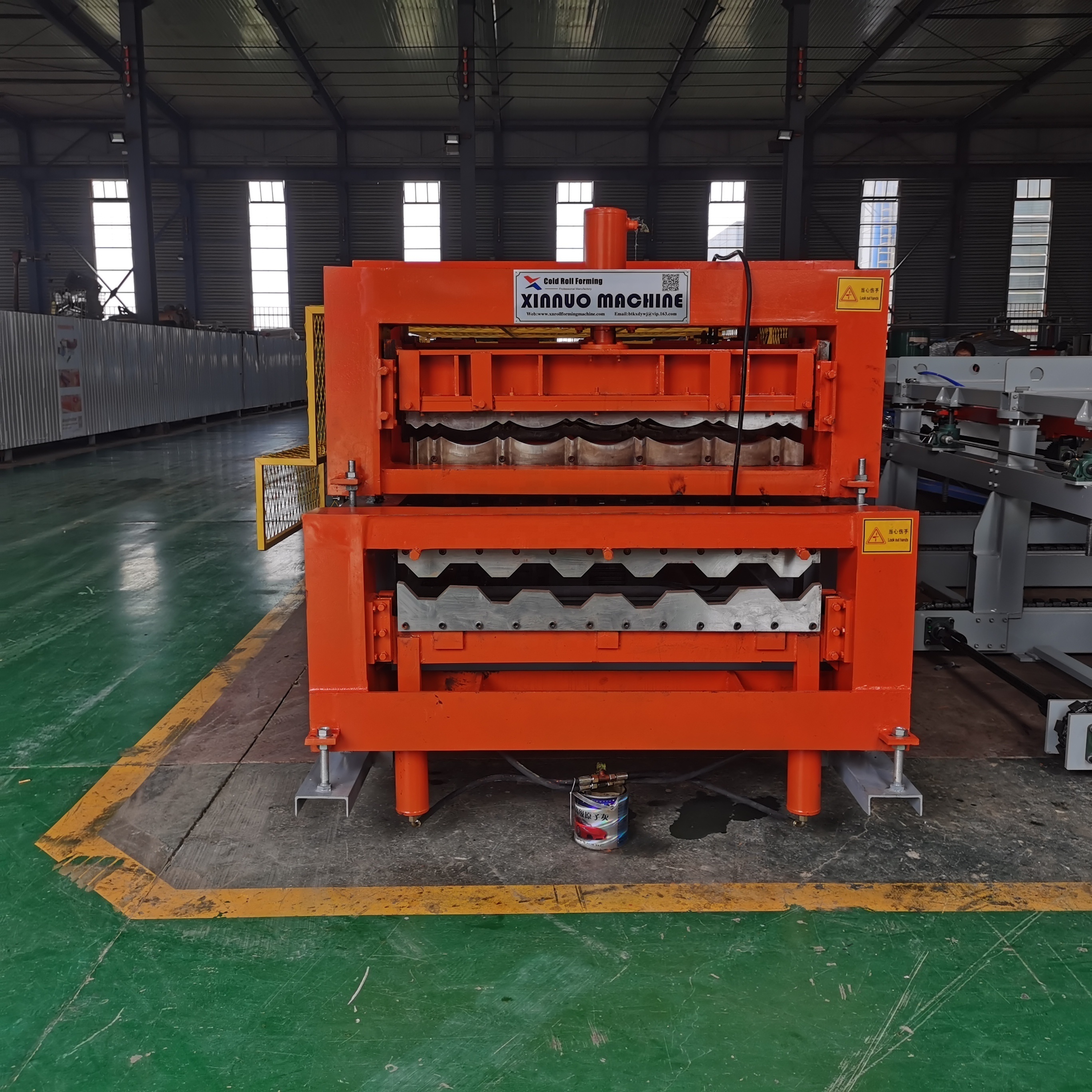 double layer galvanized tile roofing sheet making roll forming machine