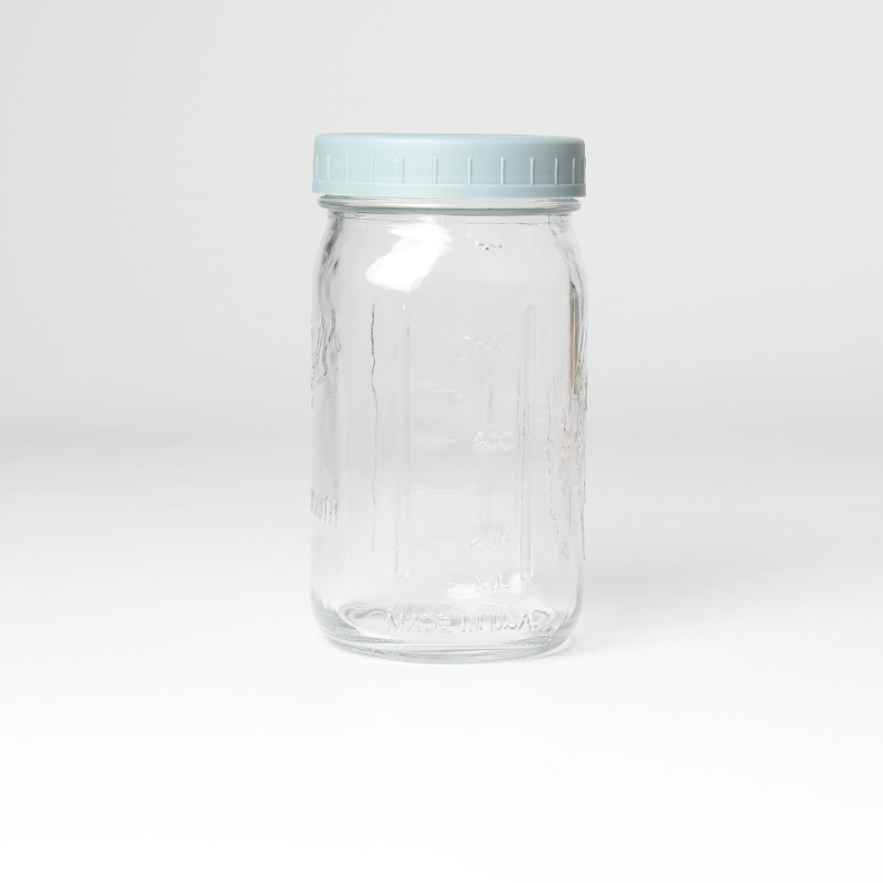 wholesale 1000ml/500ml/250ml wide mouth air tight mason glass jars with plastic colorful lid for food