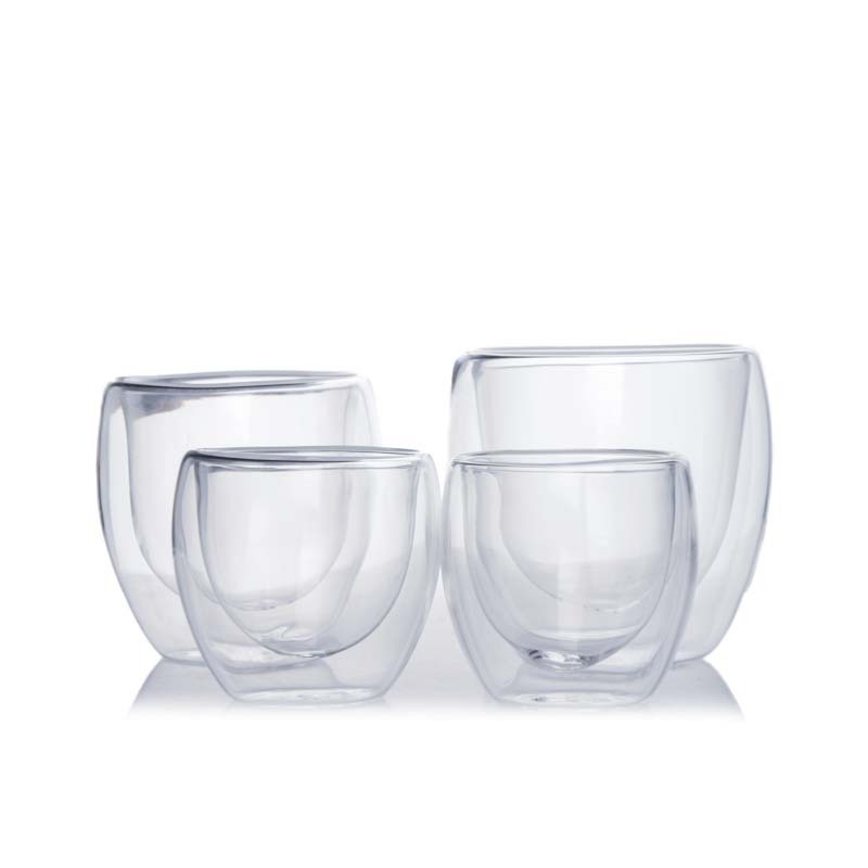 Home Decorative Scented Candle Vessels Double Wall Luxury Glass Jars Candle Holder For Candle