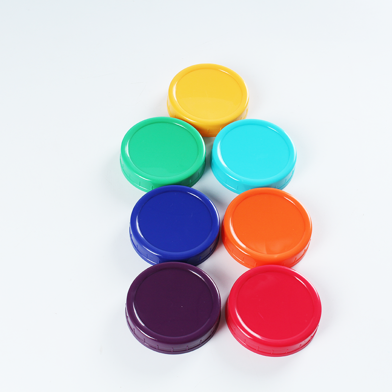 Wholesale Colorful Plastic Mason Jar Lids 70 86 mm Regular/Wide Mouth Food-Grade PP Lid  for Canning Jars