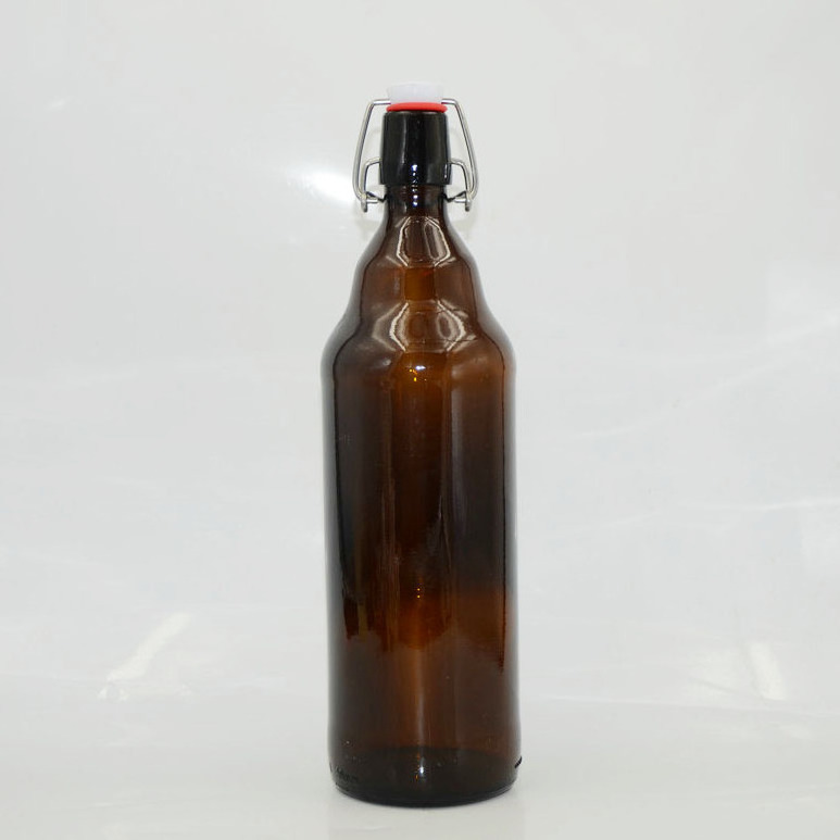 Factory cheap price wholesale 1 liter glass beer bottle with swing top