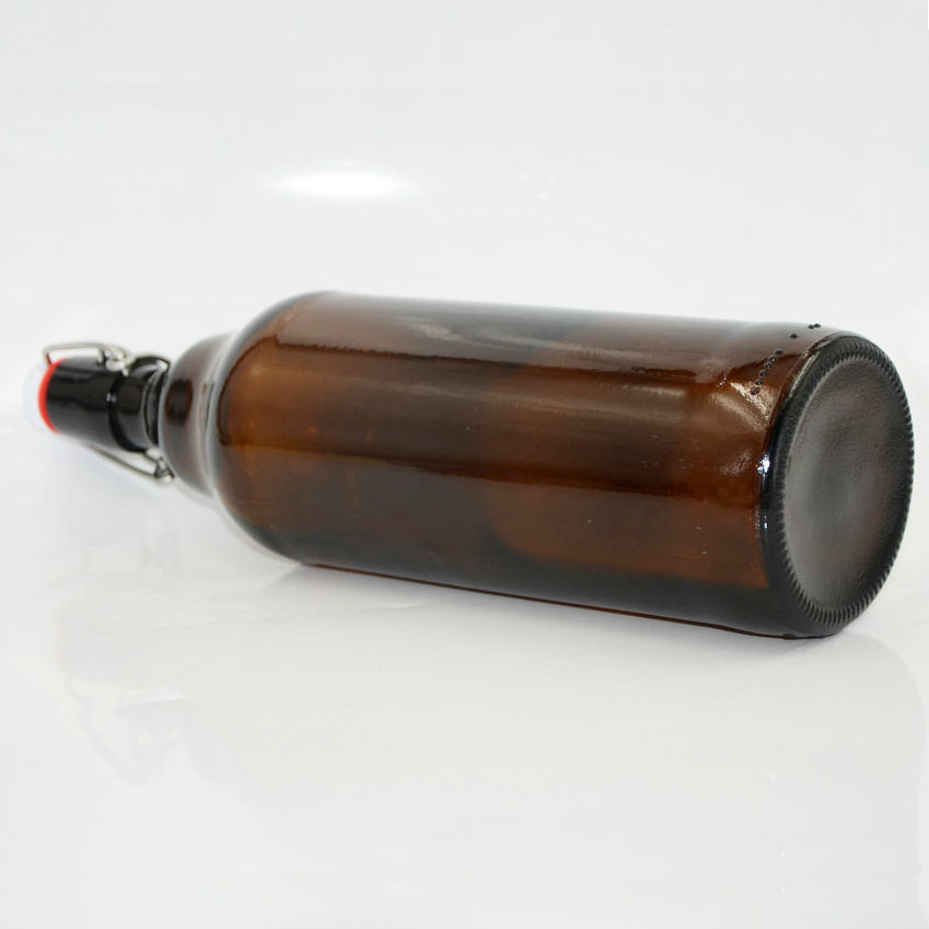 Factory cheap price wholesale 1 liter glass beer bottle with swing top