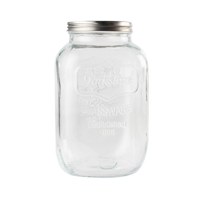 Mason Jars with Screw Top Lid Storage Jar Large Capacity Clear Wide Mouth Glass 1/2/3/4 Gallon Kitchen Storage Bottles & Jars