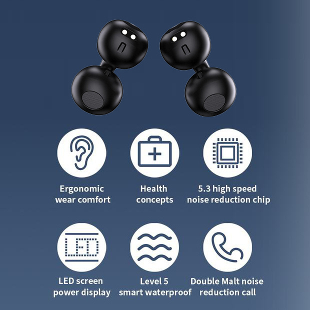 True Wireless Earphone Tws Headset Wireless Earbuds Earpiece Headphone Auriculares Inalambricos Bluetooth