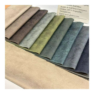 Waterproof Fake Leather Fabric 100%Polyester Bronzed Velvet Faux Leather  Synthetic Leather Upholstery Fabric For Furniture