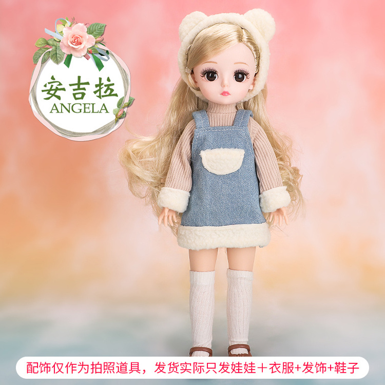 Factory Direct Sale 30cm Fashion Solid Body Joint Girl's Doll Toys