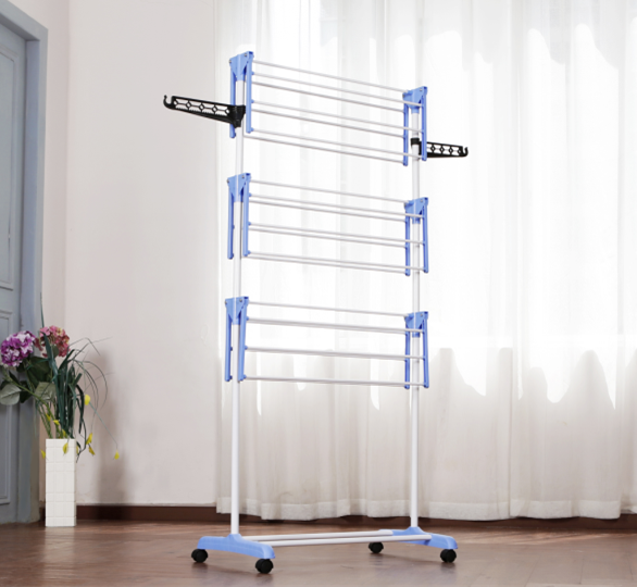 Multifunctional laundry garment rack clothes drying rack hanging cloth rack with removable wheels