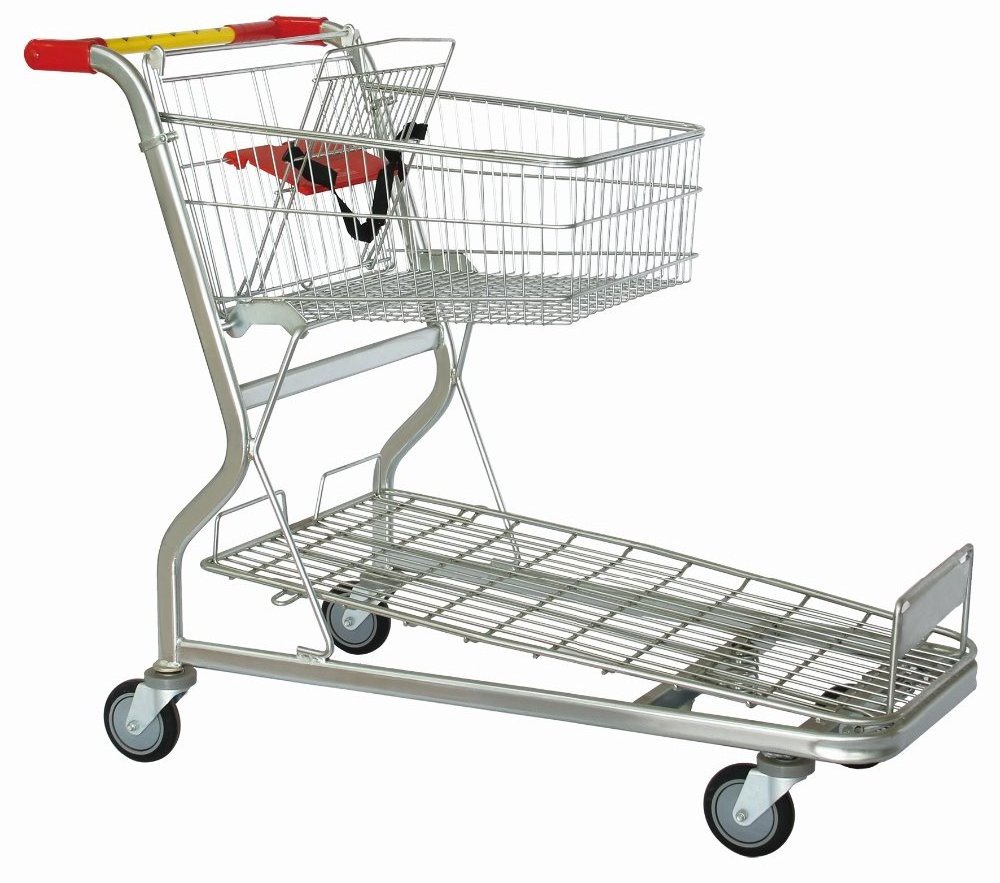 Wholesale construction/building material supermarket platform cargo shopping trolley cart