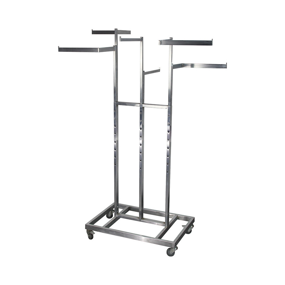 Durable used portable garment racks/rolling clothing racks for sale /heavy duty rolling clothes rack