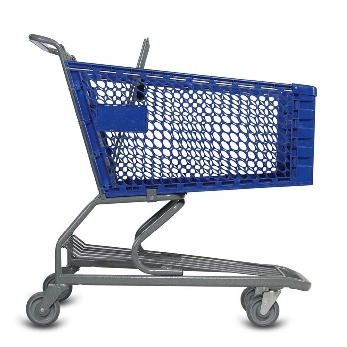 200L plastic supermarket shopping trolley cart plastic basket with baby seat