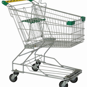 60L matel unfolding supermarket/grocery/market shopping trolley cart