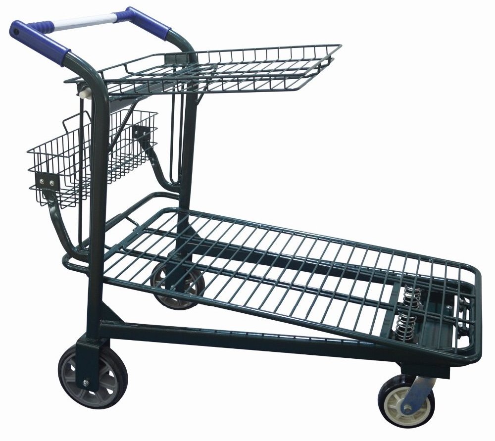 Wholesale construction/building material supermarket platform cargo shopping trolley cart