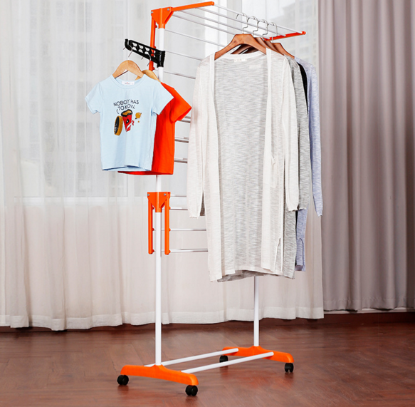 Multifunctional laundry garment rack clothes drying rack hanging cloth rack with removable wheels