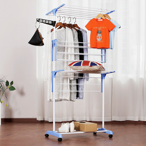 Multifunctional laundry garment rack clothes drying rack hanging cloth rack with removable wheels