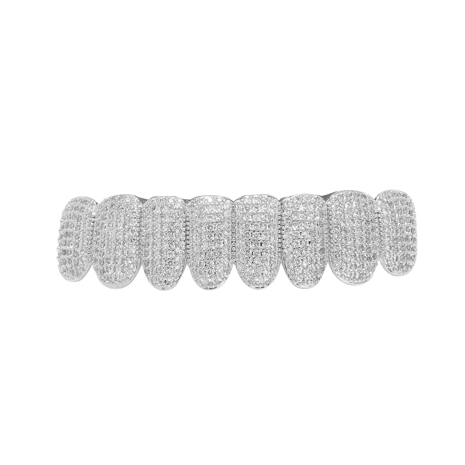 Hip Hop Teeth Grillz Diamond Micro Pave Iced Out Gold Teeth Grillz for women and men