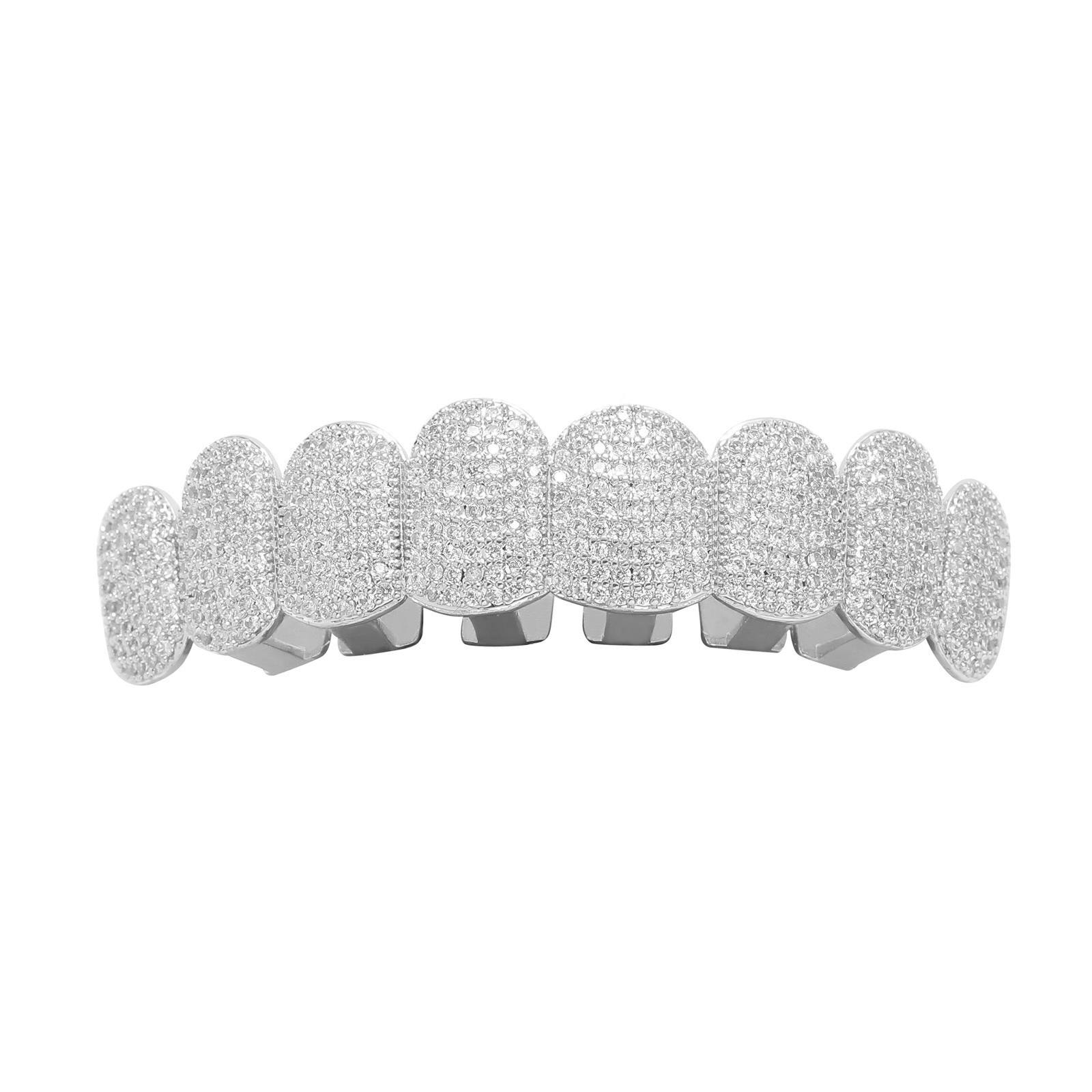 Hip Hop Teeth Grillz Diamond Micro Pave Iced Out Gold Teeth Grillz for women and men