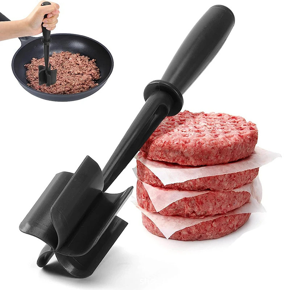 WY-30 Meat Chopper with 5 Curve Blades Heat-Resistant Nylon Kitchen Tool for Ground Beef Hamburger Salad Mashing