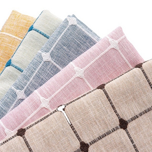 Hot selling small fresh imitation hemp jacquard home textile process yarn-dyed lattice fabric