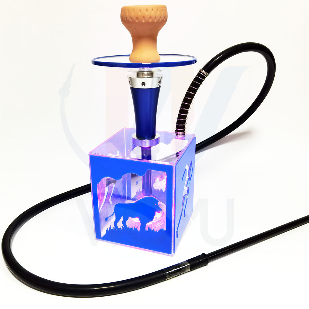 portable hookah box disposable hookah hose led shisha cube hookah