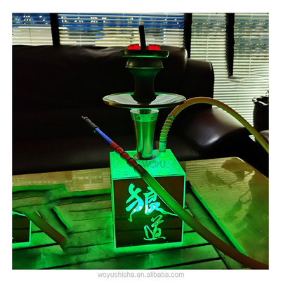 portable hookah box disposable hookah hose led shisha cube hookah